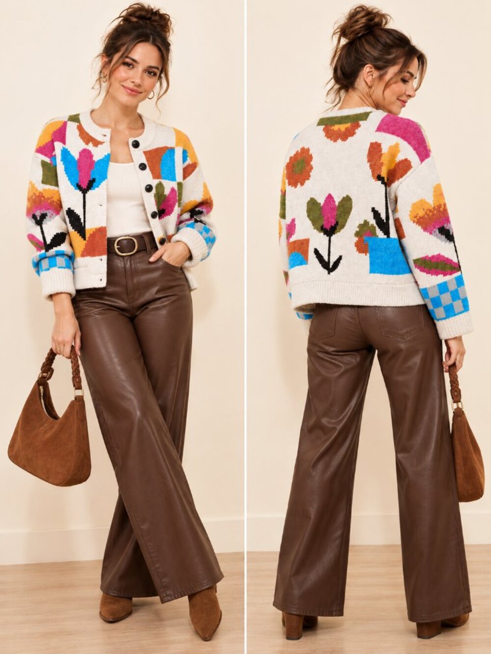 Free People Tulip Whirl Cardigan Size M - Picture 6 of 12